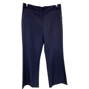 Studio 1940 Career‎ Dress Pants Super Wide Leg Dark Blue Pinstripe 16 Corpcore